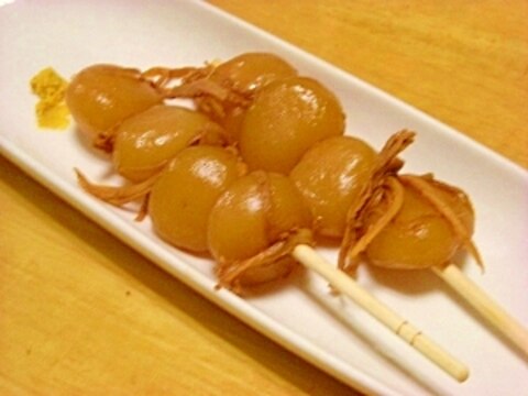 【サキイカをダシに♪】簡単玉こんにゃく煮